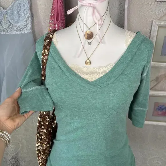 y2k fitted layering babydoll top - Picture 4 of 5